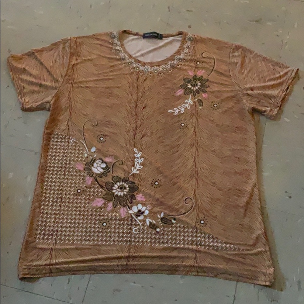 Shiny beige blouse